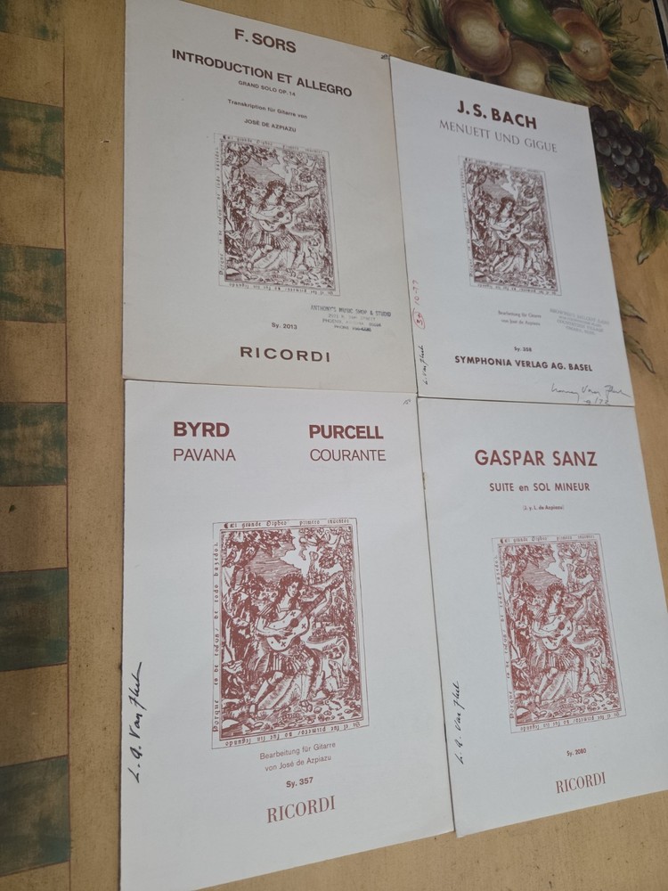 Classical Guitar Rare Vintage Sheet Music