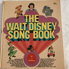 The Walt Disney Song Book Hardback 1974 Piano Voice Sheet Music Color Art Golden