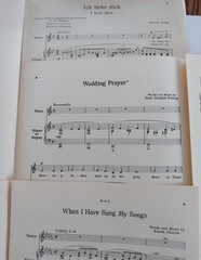 3 Vintage Love Songs Piano with Lyrics Sheet Music Lot Wedding Prayer LOW Voice