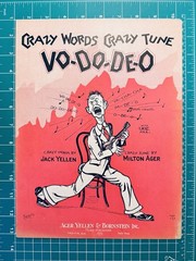 Vintage 1927 “Vo-Do-De-O (Crazy Words Crazy Tune)” Sheet Music Jack Yellen VG