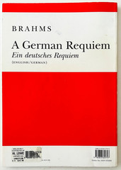 Brahms German Requiem Vocal Score Music Book English & German Solos SATB Novello