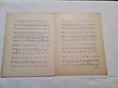 Antique Patriotic Sheet Music « Blue Bell » March Song & Chorus 1904