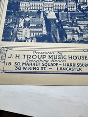 RARE Antique Dear Old Harrisburg Pennsylvania Sheet Music Book 1924 Original PA