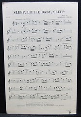 Sleep Little Baby Sleep – Don Besig & Nancy Price – Sheet Music 1987