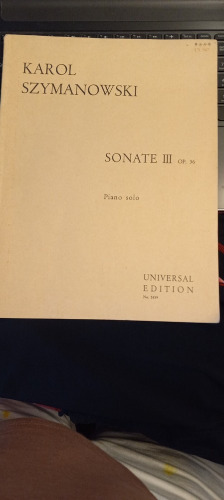 rare vintage Piano sonata SZYMANOWSKI music score