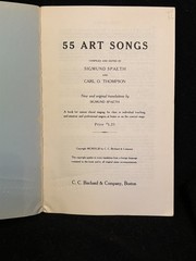 55 ART SONGS – Spaeth & Thompson – VOCAL SCORE – BIRCHARD PB 1963