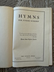 1940 Hymns for Junior Worship The Westminster Press Hardcover 144 pages Hymnal