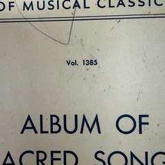 Vintage Schirmer Album Of Sacred Songs Low Voice Vol 1385 Vocal Sheet Music 1939