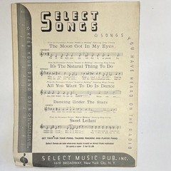 Select Music Publications Sail Along, Silv&rsquo;ry Moon Ukulele Sheet Music 1175