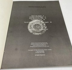 Whitesnake 1987 Sheet Music Book Guitar Vocal Here I Go Again Is this Love ROCK