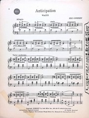 Anticipation Sheet Music Advanced Piano Solo Novelty Waltz Zez Confrey 1924
