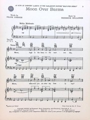 Moon Over Burma Sheet Music Dorothy Lamour 1940 Film Title Song Frank Loesser