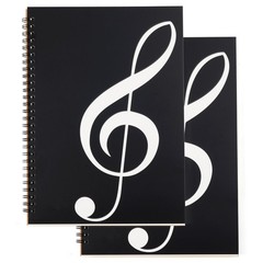 Blank Sheet Music Notebook 2 Pack – 160 Pages Manuscript Paper, 10 Staves, Compo