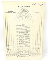 I Got Shoes Sheet Music Spiritual 1945 Piano SSA Womens Voices Swift US Seller