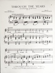 Through The Years, Gladys Swartout photo, 1931, vintage sheet music