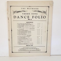 Vintage 1930 The Witmark Theme Song Dance Folio No 2 Sheet Music Songbook