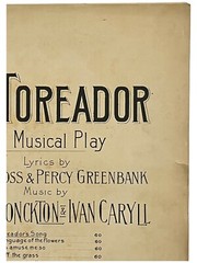 1901 Sheet Music THE TOREADOR New Musical Play Lionel Monckton & Ivan Caryll