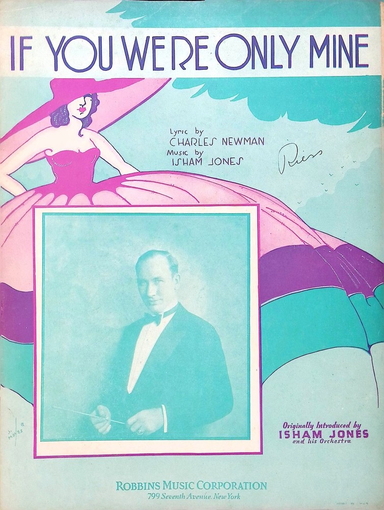 If You Were Only Mine Sheet Music Isham Jones Charles Newman 1932 Fox Trot