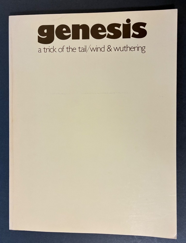 RARE! 1978 GENESIS Trick Of Tail / Wind & Wuthering MUSIC BOOK with MISSPELLING!