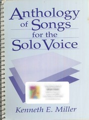 Anthology Of Songs Solo Medium Voice 1994 Miller Spiral Bound French German