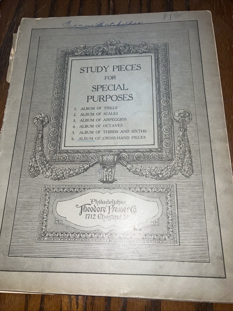 Study Pieces For Special Purposes 1924 Theodore Presser Co Songbook Trills, more