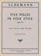 Schumann Five Pieces In Folk Style Op 102 Sheet Music Cello Piano 1954 Davidoff