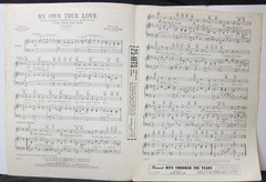 My Own True Love – Max Steiner & Mack David – Sheet Music 1954