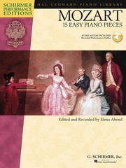 Mozart 15 Easy Piano Pieces Classical Sheet Music G Schirmer Book & Online Audio
