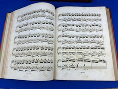 2 C.1855 Custom Bound Music Sheet Volumes ~ 2 CHOPIN & 2 Gottschalk, Hardcovers