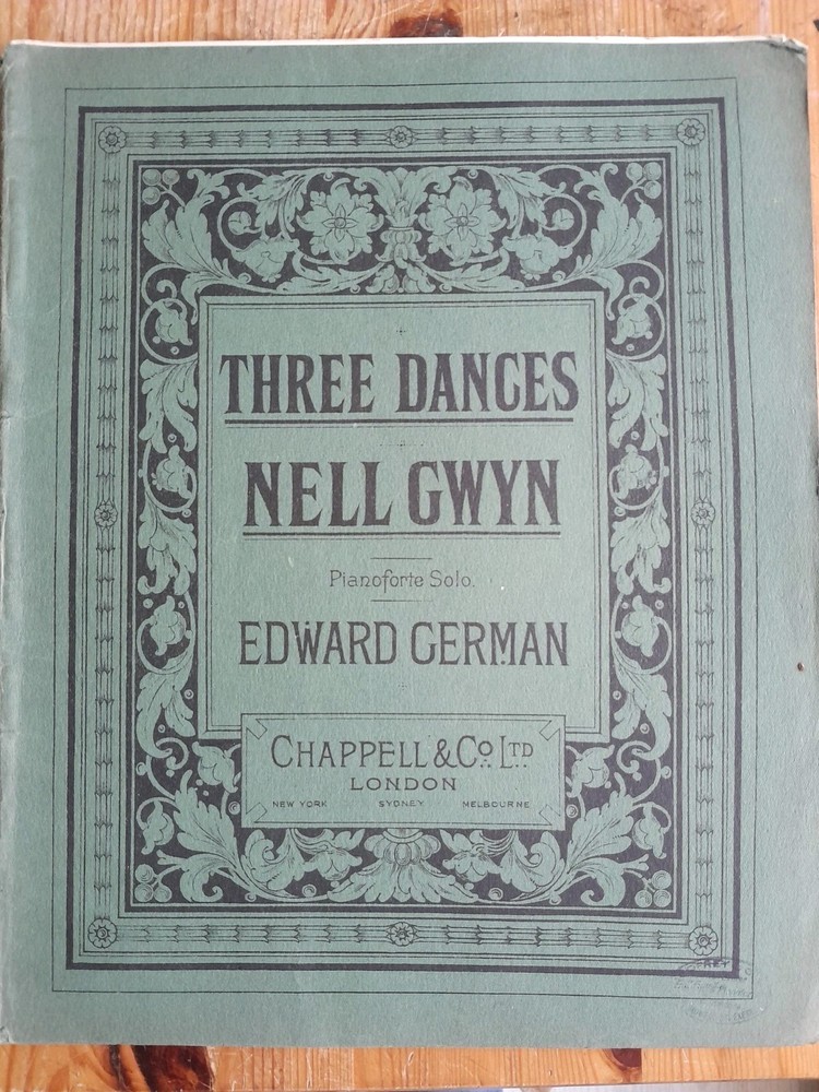 Three Dances Nell Gwyn by Edward German – vintage piano sheet music