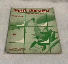 VTG 1942 « WHITE CHRISTMAS » SHEET MUSIC SIMPLIFIED PIANO SOLO IRVING BERLIN
