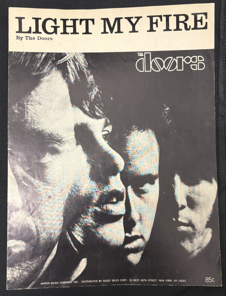 The Doors – Light My Fire – Vintage 1967 Nipper Music Co. Sheet Music Songbook