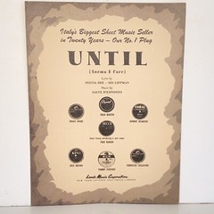 Vintage 1952 Until Sheet Music for Piano Guitar Uke Vocal