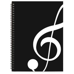 Blank Sheet Music Notebook – 100 Pages Manuscript Staff Paper, 26x19cm, Black
