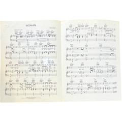 John Lennon & Yoko Ono – Woman Sheet Music Piano Vocal Guitar 1981 Lenono