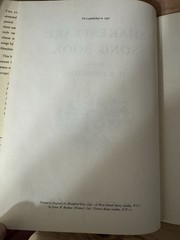 1957 A Shakespeare Song Book H.A. Chambers Blandford Press + Recorder Music Hunt