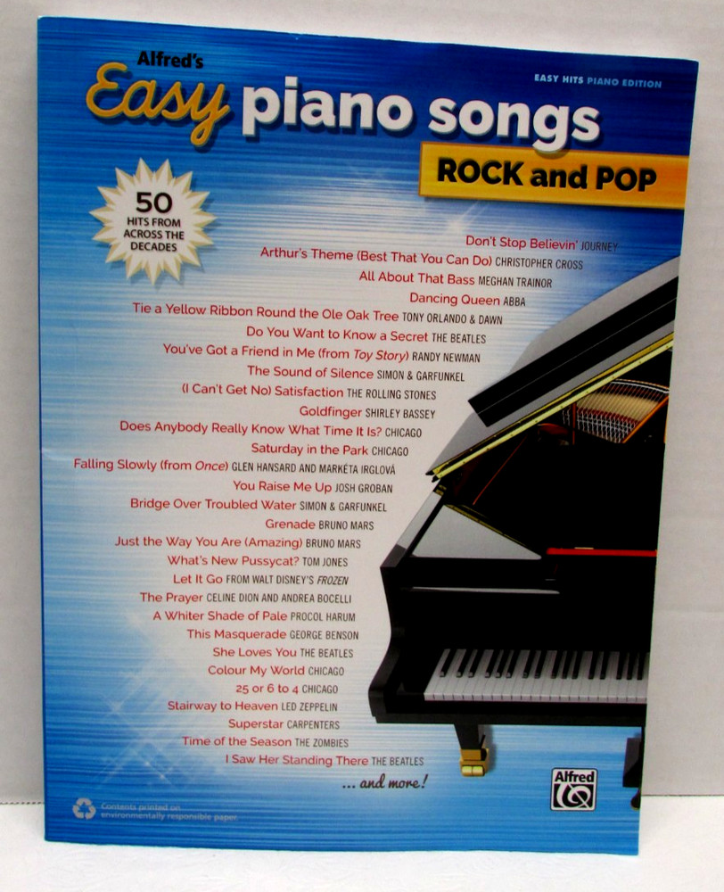 Alfred Alfred&rsquo;s Easy Piano Songs: Rock and Pop Easy Hits Piano Songbook