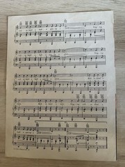 Antique Framed Sheet music