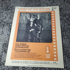 Raindrops Keep Fallin&rsquo; On My Head Sheet Music from Butch Cassidy P/V/G Bacharach