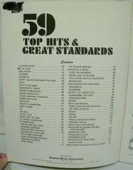 59 Top Hits and Great Standards Words Chords Music 1970