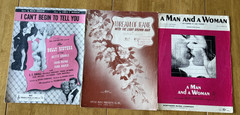 Mixed Lot of 47 Vintage 1940&rsquo;s Piano Vocal Sheet Music. Folk, Pop, Etc.