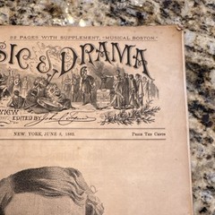 Music & Drama Vol II No. 9 New York, June 3, 1882 32 Pages – 11×16”