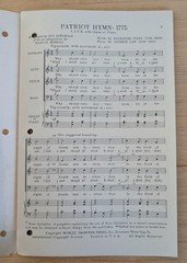 Waring Choir Series Patriot Him 1775 for Mixed Voices Vintage Sheet Music