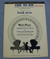 Ode To Joy For Multiple Pianos By Frank Metis 9th Symphony Beethoven