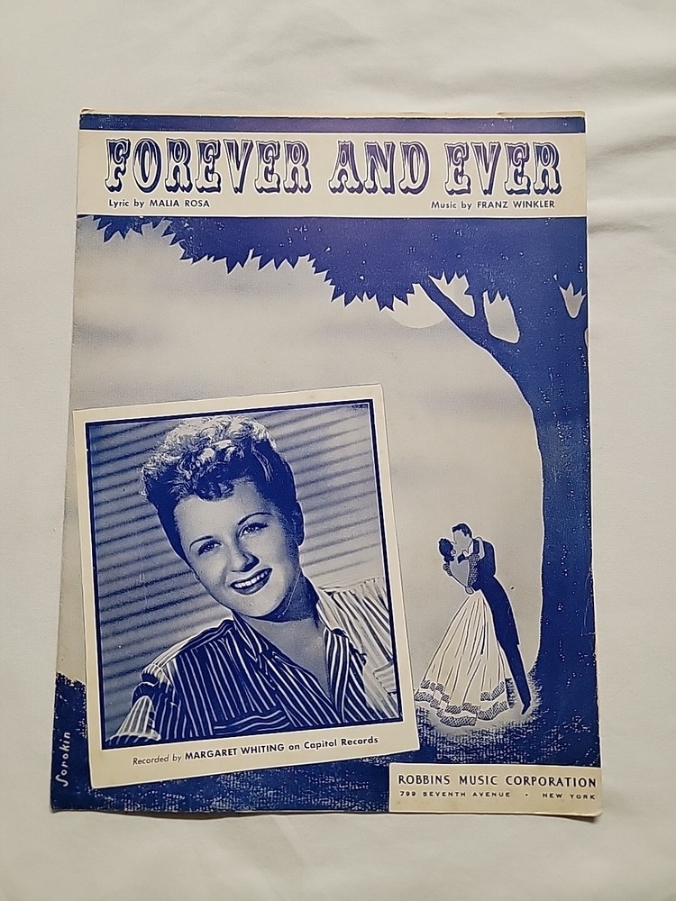 Forever And Ever Vintage Sheet Music Piano Voice Easy Listening Margaret Whiting