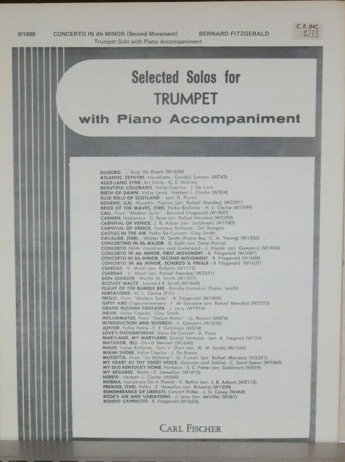 Trombone & Piano 2nd Movement from Concerto in Ab minor by R B Fitzgerald New