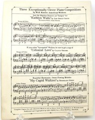 Easy Duets Easy Keys Sheet Music Booklet Vol II 1915 Piano 10 Songs US Seller