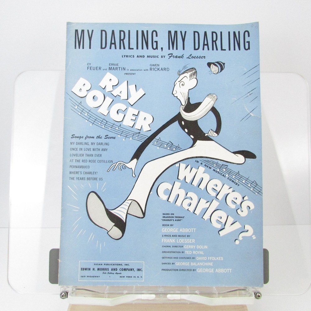 My Darling My Darling Sheet Music from Where&rsquo;s Charley Loesser P/V/G 1948 Piano