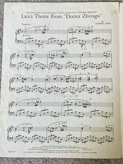 1965 LARA&rsquo;S THEME (Instrumental) from DOCTOR ZHIVAGO Sheet Music Maurice Jarre