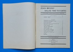 Joan Brooks Ballad Time Favorites Sheet Music Songbook 1954 Vintage USA SELLER